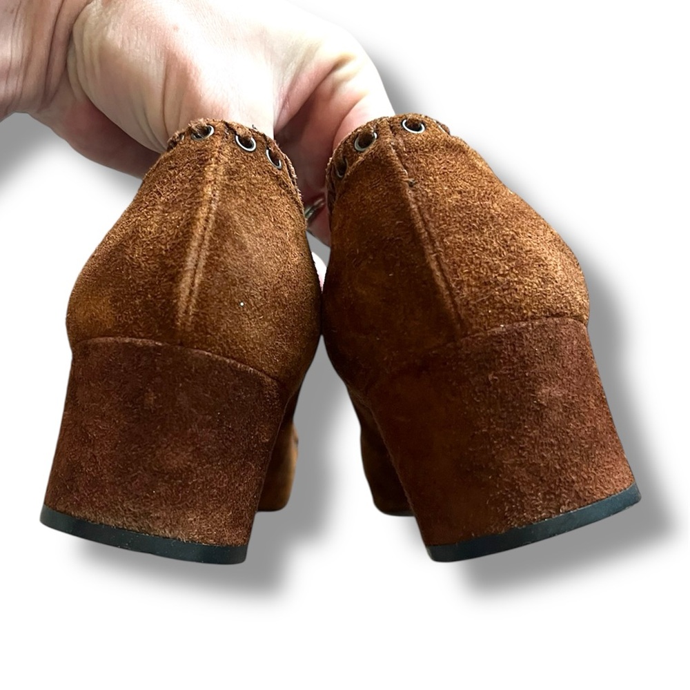 Prada Brown Heeled Loafers - Picture 6 of 10